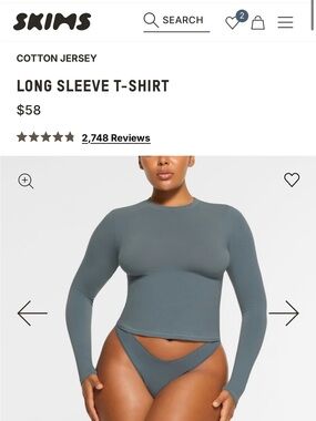 Skims long sleeve cotton tee